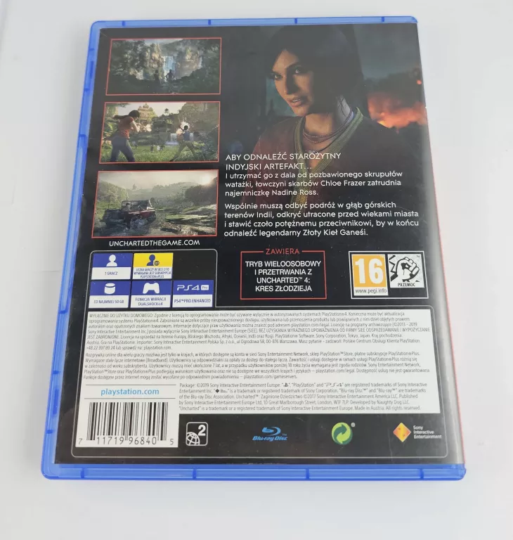 GRA PS4 UNCHARTED ZAGINIONE DZIEDZICTWO