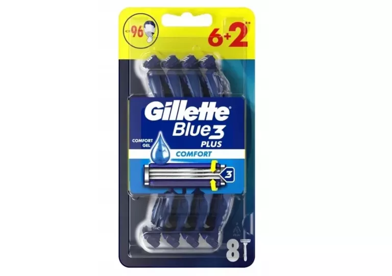 GILLETTE BLUE 3 PLUS COMFORT MASZYNKI DO GOLENIA 8 SZTUK