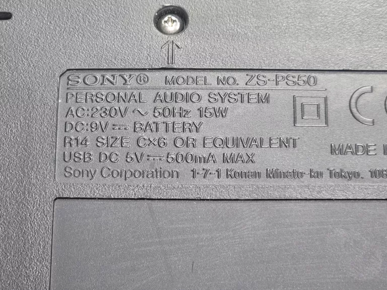 RADIOODTWARZACZ SONY ZS-PS50