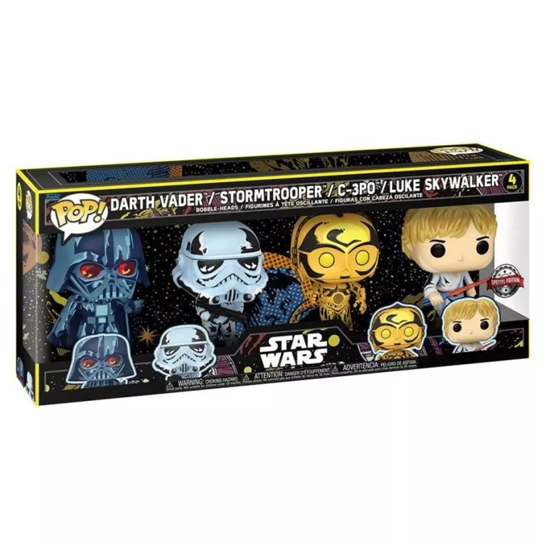 FUNKO POP STAR WARS: 4-PACK RETRO SERIES