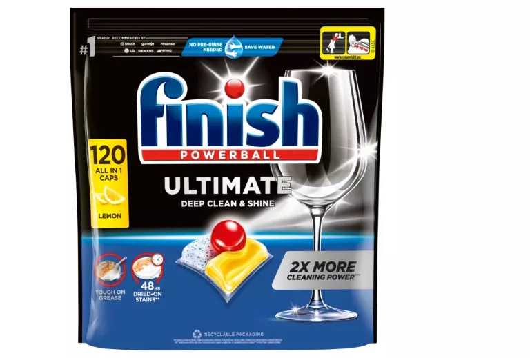 KAPSUŁKI DO ZMYWARKI FINISH POWERBALL ULTIMATE ALL IN 1 LEMON - 120 SZT.