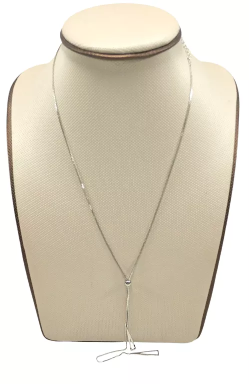SREBRNY ŁAŃCUSZEK Z REGULOWANYMI ZAWIESZKAMI 2,00G P925 DŁ60CM