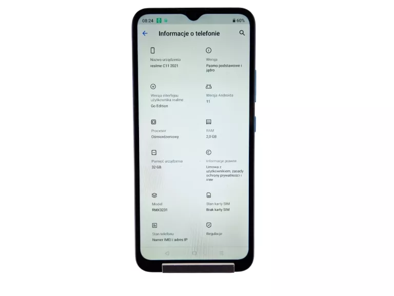 SMARTFON | REALME C11 2021 | 4G(LTE) | 2GB/32 GB | NIEBIESKI