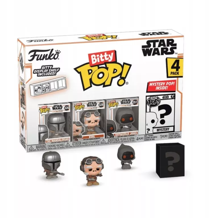STAR WARS: MANDALORIAN BITTY POP! VINYL FIGURE 4-PACK MANDALORIAN 2,5