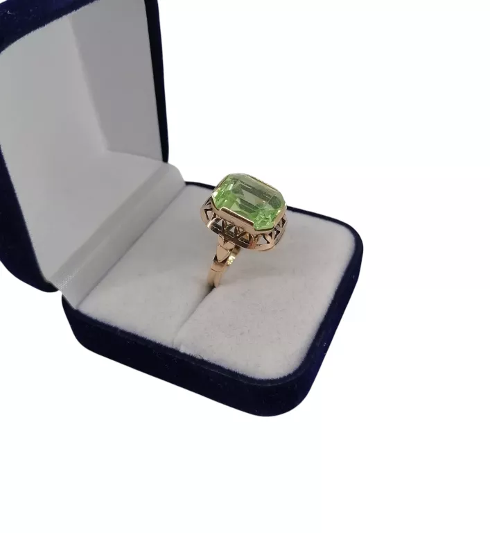 NIETUZINKOWY PIERŚCIONEK Z SYNTETYCZNYM SPINELEM 585 7.00G R.13