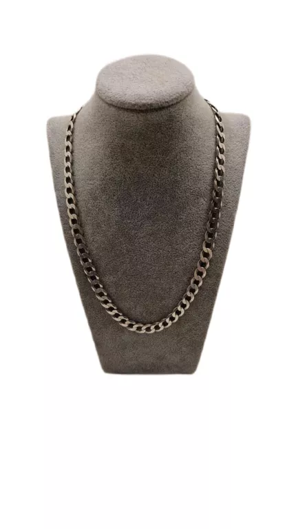 SREBRNA MĘSKA PANCERKA P.925 40,46 G DŁ.50 CM