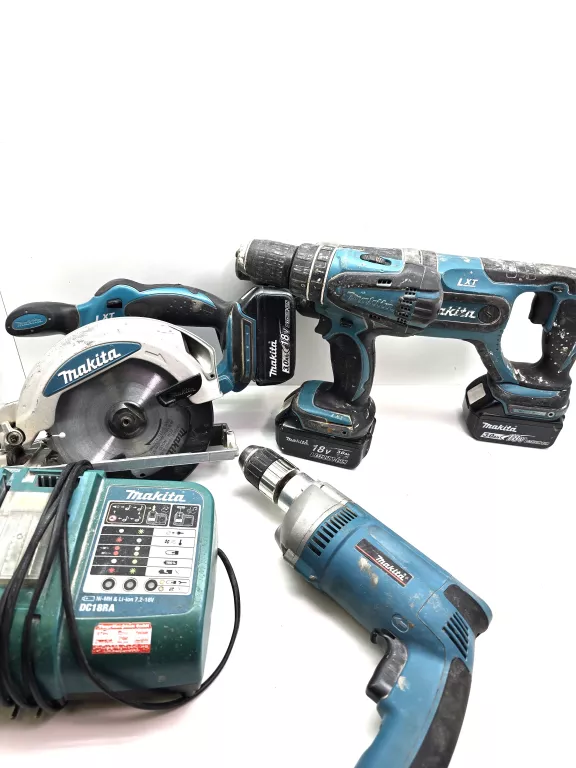ZESTAW MAKITA DP400, BSS610, DHR 241,BHP 456, ŁADOWARKA