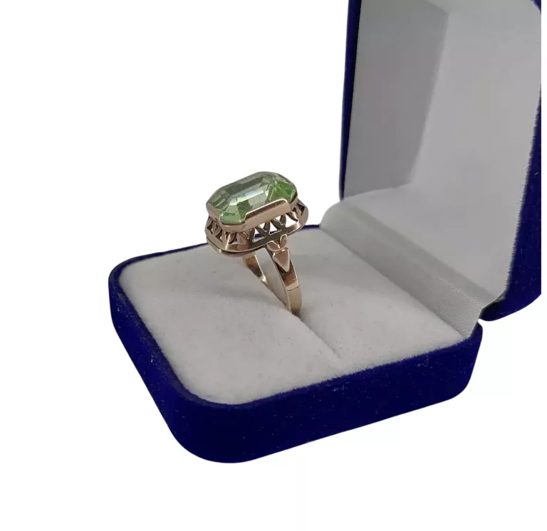 NIETUZINKOWY PIERŚCIONEK Z SYNTETYCZNYM SPINELEM 585 7.00G R.13