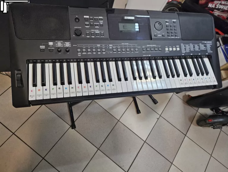 KEYBOARD YAMAHA PSR-E463 + PUDEŁKO + STOJAK + KRZESEŁKO/SIEDZISKO