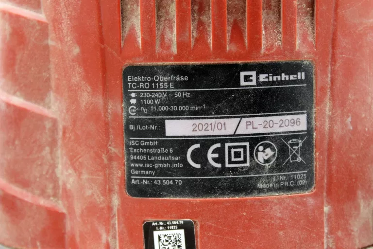 FREZARKA GÓRNOWRZECIONOWA EINHELL TC-RO 1155 E