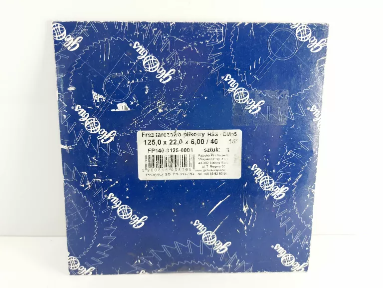 FREZ TARCZOWO-PIŁKOWY DO METALU 125X22X6,0 Z40 GLOBUS