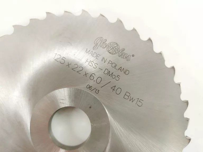 FREZ TARCZOWO-PIŁKOWY DO METALU 125X22X6,0 Z40 GLOBUS