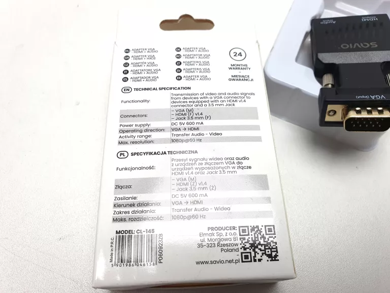 PRZEJŚCIÓWKA Z AVG NA HDMI I AUDIO