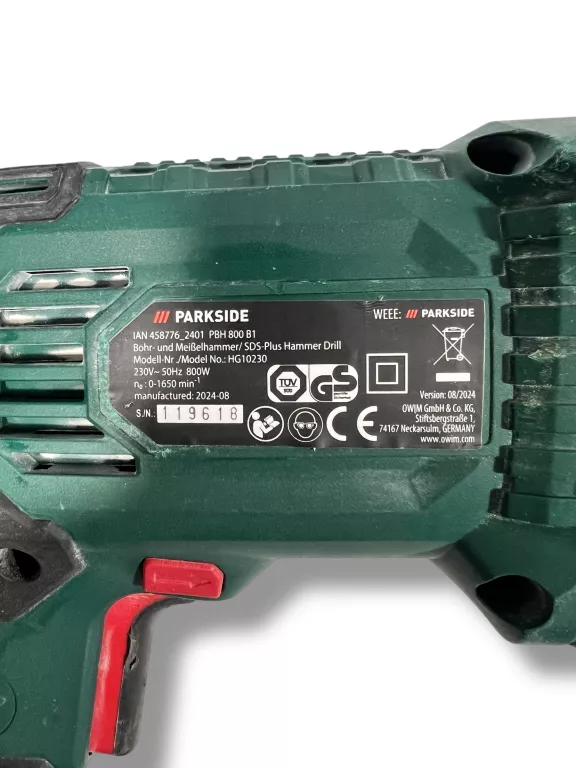 MŁOTOWIERTARKA PARKSIDE 800 PBH B1 800W