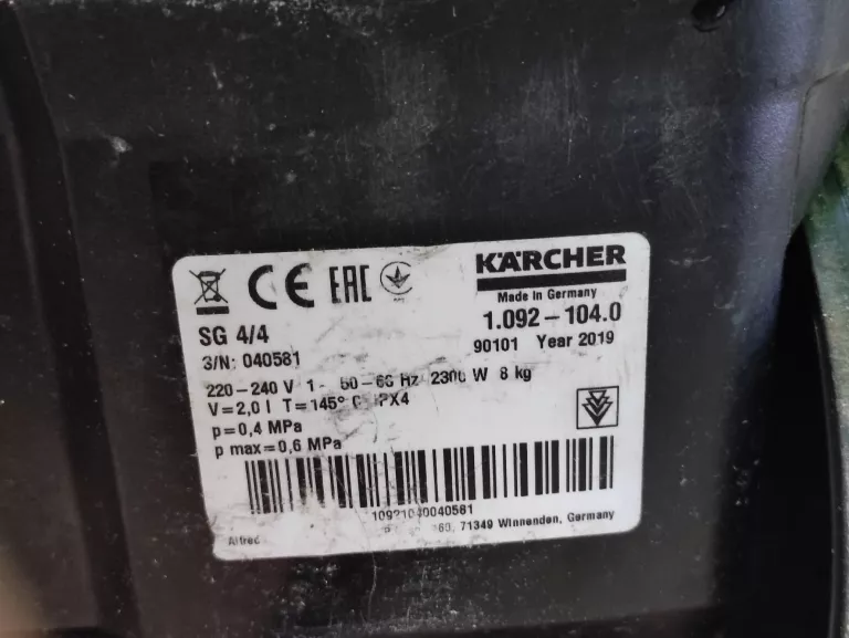 MYJKA PAROWA KARCHER SG 4/4 / AKCESORIA