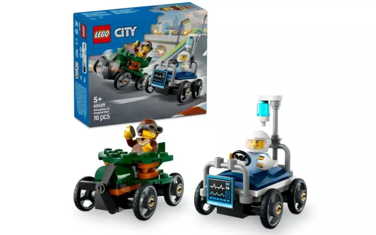 LEGO CITY 60459 PAKIET WYŚCIGOWY CITY 60459: SAMOLOT KONTRA. ŁÓŻKO SZPITAL