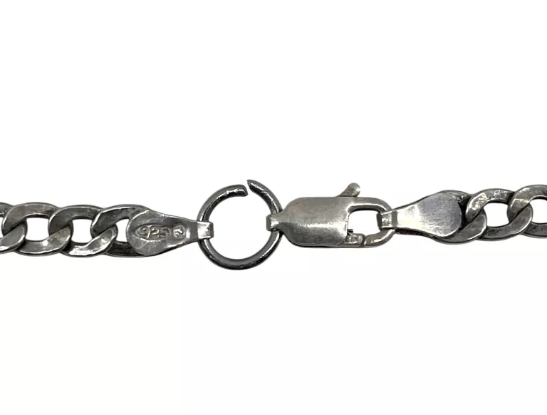 MĘSKI MASYWNY SREBRNY ŁANCUSZEK Z ZAWIESZKĄ Z KRZYŻEM 8.44G/925 DŁ.56CM
