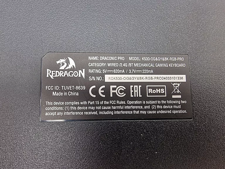 KLAWIATURA REDRAGON DRACONIC K530 PRO