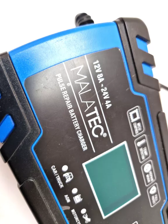 PROSTOWNIK ŁADOWARKA DO AKUMULATORA LCD 12V 24V 8A FUNKCJA NAPRAWY AKU
