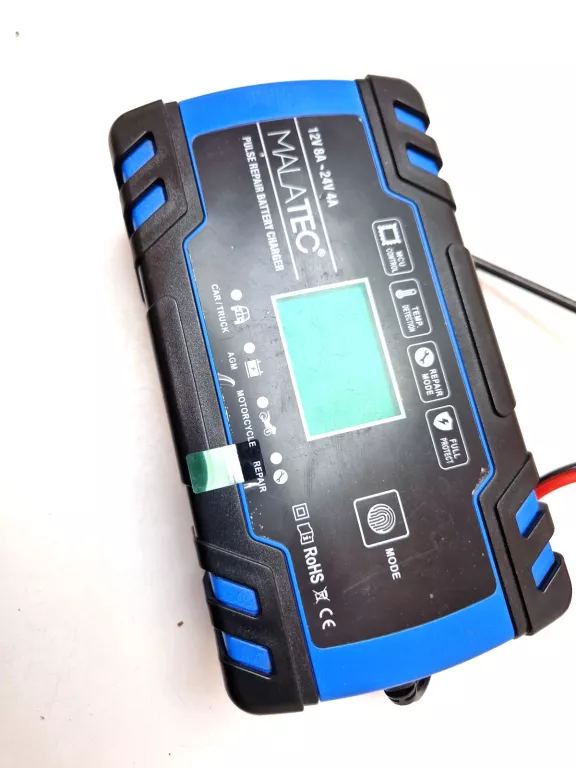 PROSTOWNIK ŁADOWARKA DO AKUMULATORA LCD 12V 24V 8A FUNKCJA NAPRAWY AKU