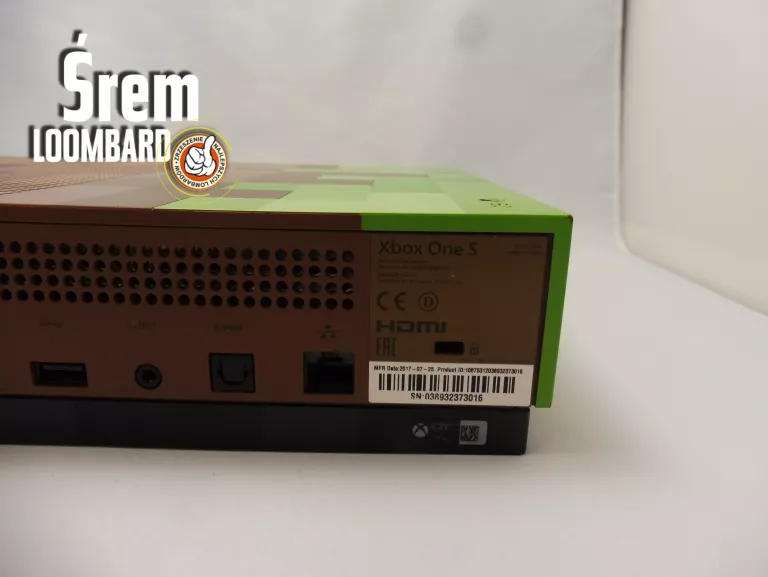 KONSOLA XBOX ONE S 1TB MINECRAFT EDITION, 2 PADY, 2 GRY, STAN DB!