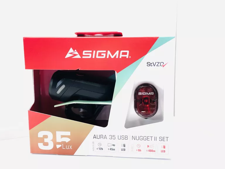 LAMPKA ROWEROWA LED SIGMA AURA 100 LUX MOCNA TYŁ OŚWIETLENIE ROWEROWE IPX4