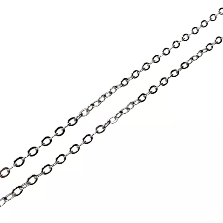 WSPANIAŁY SREBRNY ŁAŃCUSZEK Z KLUCZYKIEM 2.71G 48CM