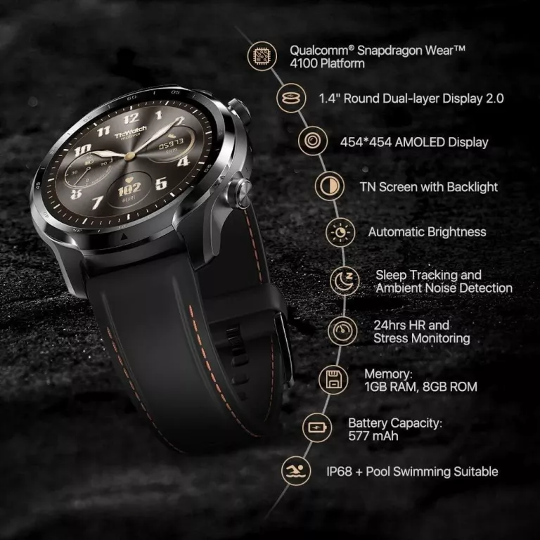 SMARTWATCH TICWATCH PRO 3 GPS CZARNY