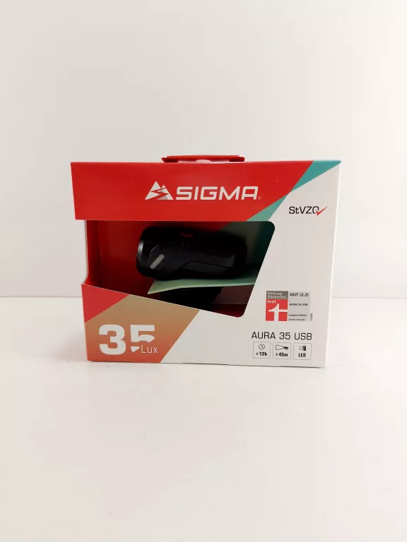 LAMPKA ROWEROWA LED SIGMA AURA 100 LUX MOCNA TYŁ OŚWIETLENIE ROWEROWE IPX4