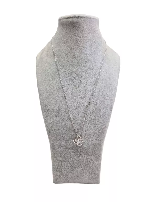 ŚLICZNY SREBRNY ŁAŃCUSZEK Z ZAWIESZKĄ WĘZEŁ 2,51 G P925 45 CM