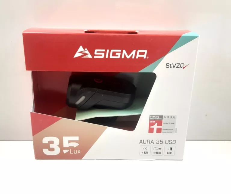 LAMPKA ROWEROWA LED SIGMA AURA 100 LUX MOCNA TYŁ OŚWIETLENIE ROWEROWE IPX4