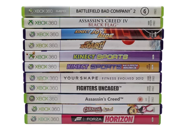 KONSOLA MICROSOFT XBOX 360 E 4 GB 1538 + 11 GIER - BRAK KONTROLERA