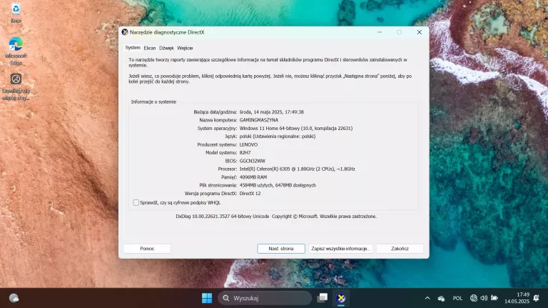 LAPTOP LENOVO IDEAPAD 14ITL6 INTEL CELERON 6305 4/128GB SSD