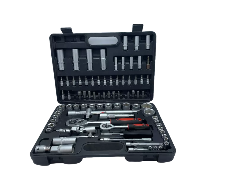 ZESTAW KLUCZY NASADOWYCH ZE STALI CHROME VANADIUM 84 ELEMENTY