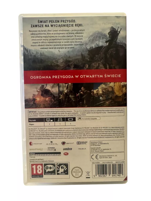 GRA NA NINTENDO SWITCH WIEDŹMIN 3 DZIKI GON