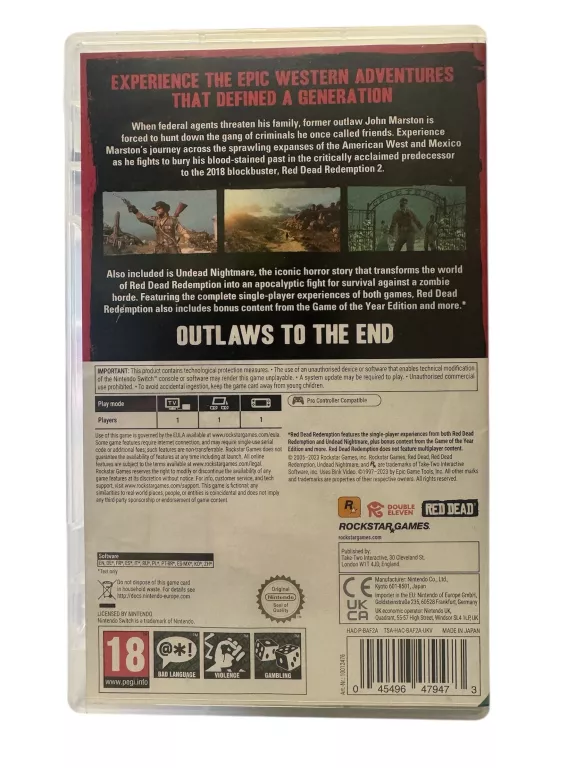 GRA NA NINTENDO SWITCH RED READ REDEMPTION