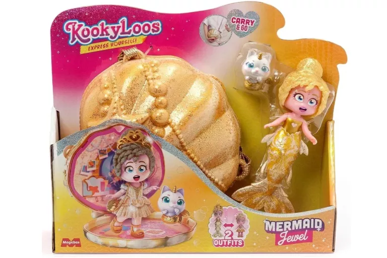 SYRENA ZŁOTA JEWEL KOOKYLOOS MERMAID - ZŁOTY - LALECZKA SYRENA