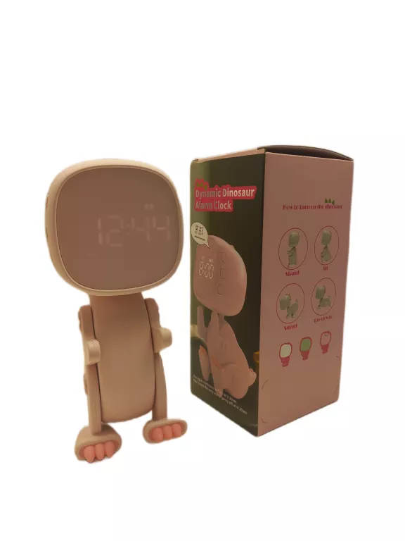 ZEGAR BUDZIK LAMPKA LAMPA NOCNA LED DLA DZIECI TIMER DRZEMKA DINOZAUR USB