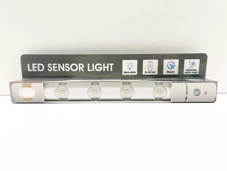 LAMPA DO SZAFY NA MAGNES 5 DIOD LED ZAS. BATERYJNE BIAŁA