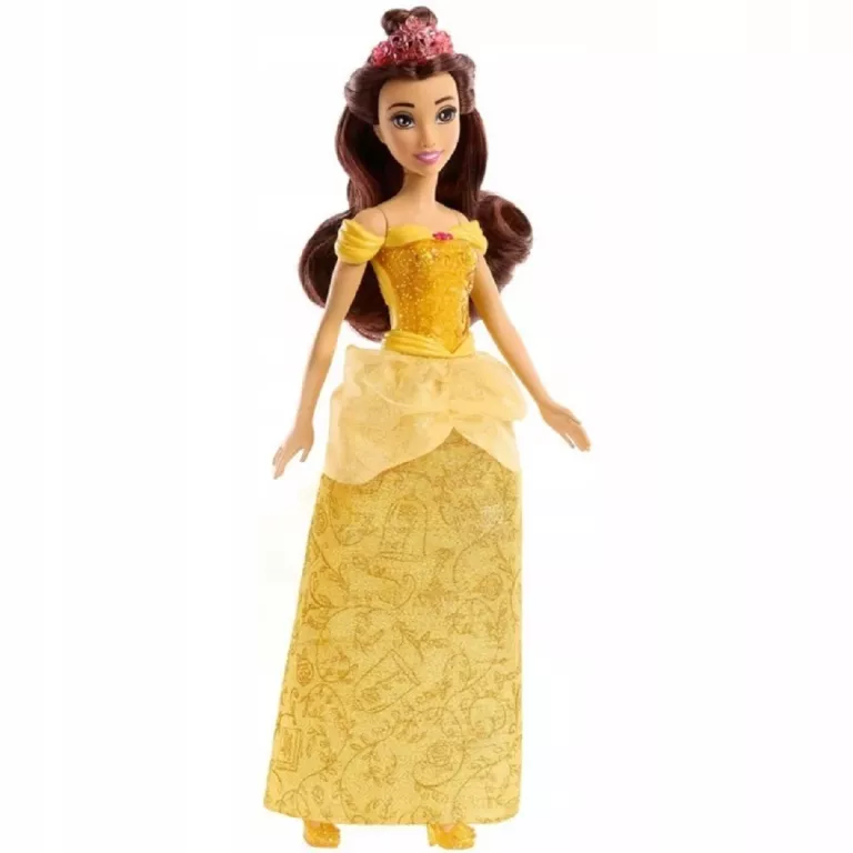 DISNEY LALKA KSIĘŻNICZKA BELLA W PIĘKNEJ BŁYSZCZĄCEJ SUKNI