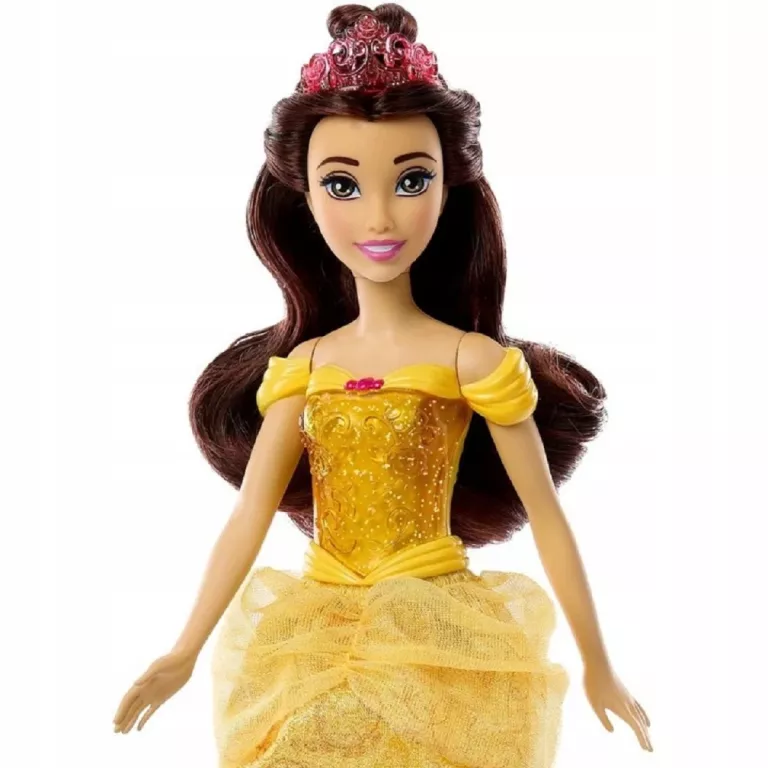 DISNEY LALKA KSIĘŻNICZKA BELLA W PIĘKNEJ BŁYSZCZĄCEJ SUKNI