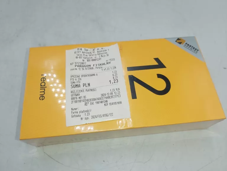 TELEFON REALME 12 5G 8/256GB, DUAL, KOMPLET GWARANCJA!!!