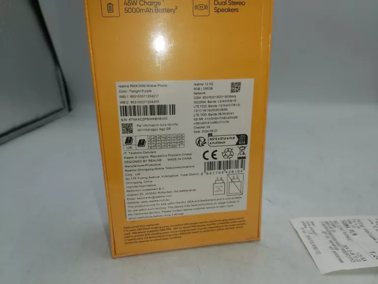 TELEFON REALME 12 5G 8/256GB, DUAL, KOMPLET GWARANCJA!!!
