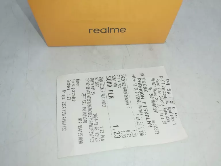 TELEFON REALME 12 5G 8/256GB, DUAL, KOMPLET GWARANCJA!!!
