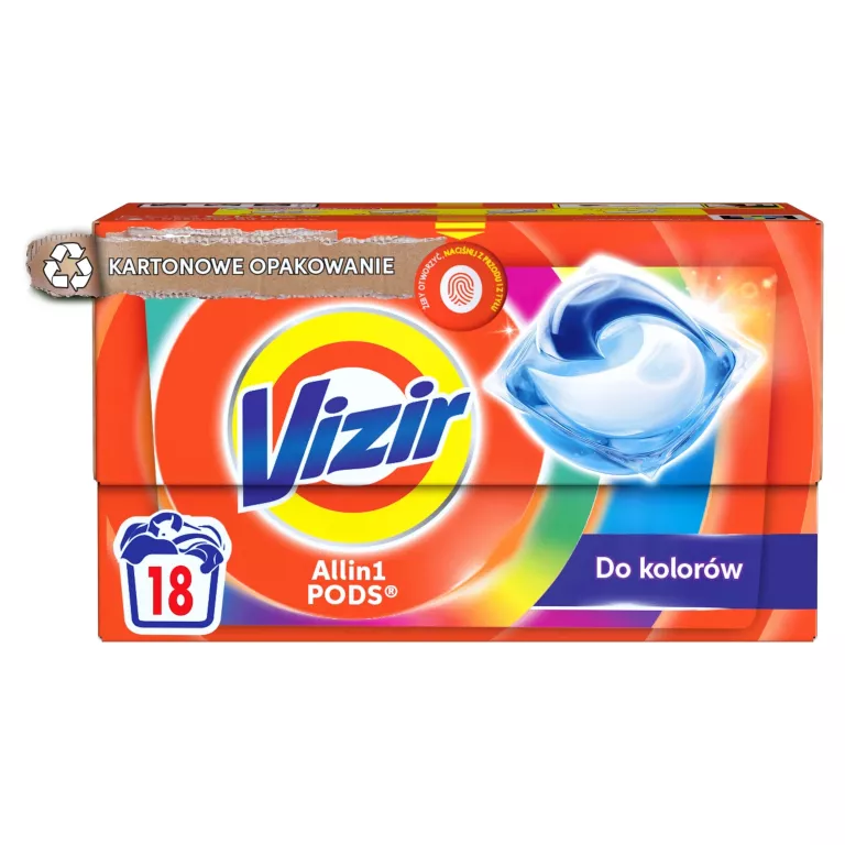 VIZIR PLATINUM PODS KAPSUŁKI DO PRANIA KOLORÓW 18 PRAŃ