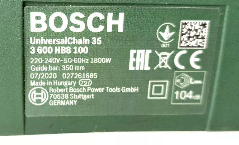 PIŁA ELEKTRYCZNA BOSCH 3 600 HBB 100