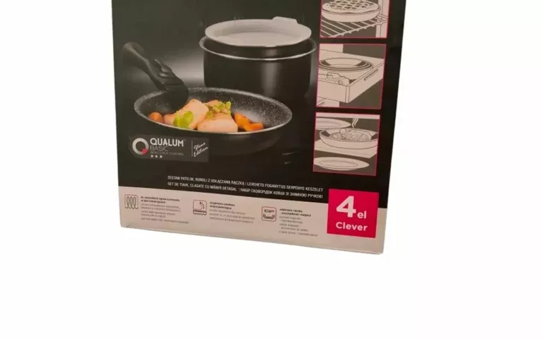 ZESTAW AMBITION CLEVER QUALUM BASIC PATELNIA + 2 RONDLE Z ODŁĄCZANĄ RĄCZKĄ