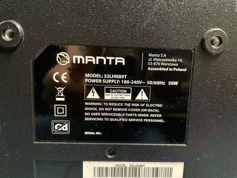 TELEWIZOR MANTA 32LHN89T ODBIÓR W PUNKCIE !