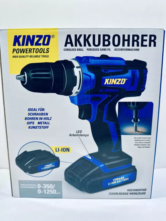WKRĘTARKA AKUMULATOROWA WIERTARKO-WKRĘTARKA KINZO 14,4V 1300MAH+ AKUMULATO