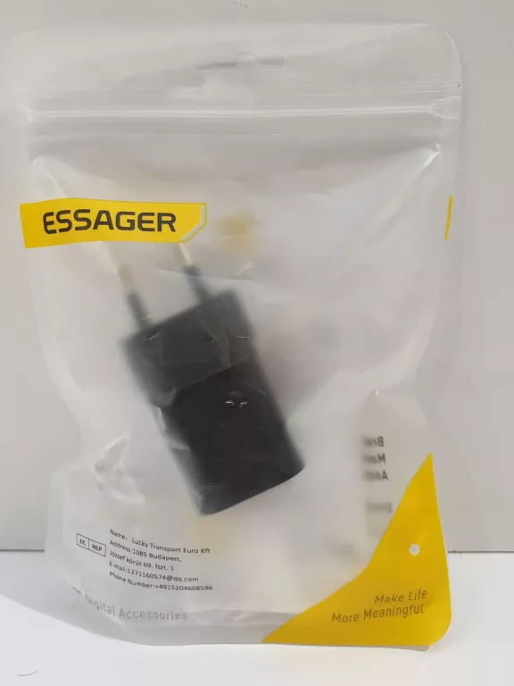 ŁADOWARKA SIECIOWA ESSAGER 20W USB-A + USB-C